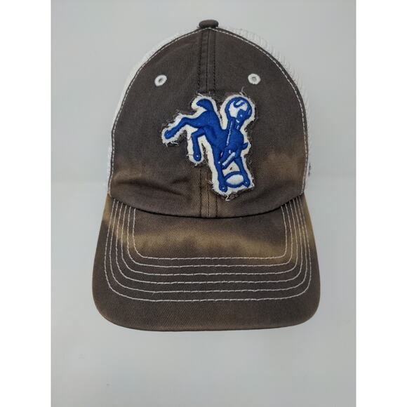 47 Brand NFL Indianapolis Colts Meshback Fitted Hat Embroidered SZ S-M Brown - Picture 3 of 12